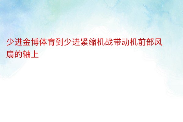 少进金博体育到少进紧缩机战带动机前部风扇的轴上