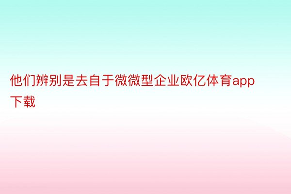 他们辨别是去自于微微型企业欧亿体育app下载