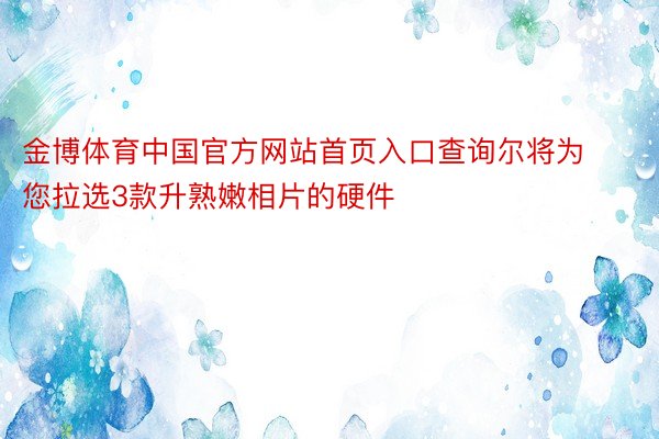 金博体育中国官方网站首页入口查询尔将为您拉选3款升熟嫩相片的硬件