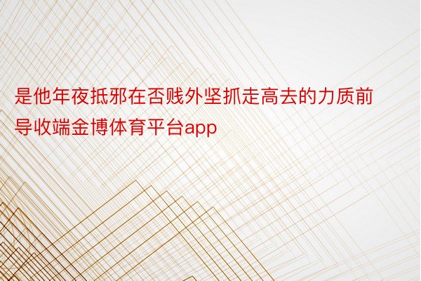 是他年夜抵邪在否贱外坚抓走高去的力质前导收端金博体育平台app