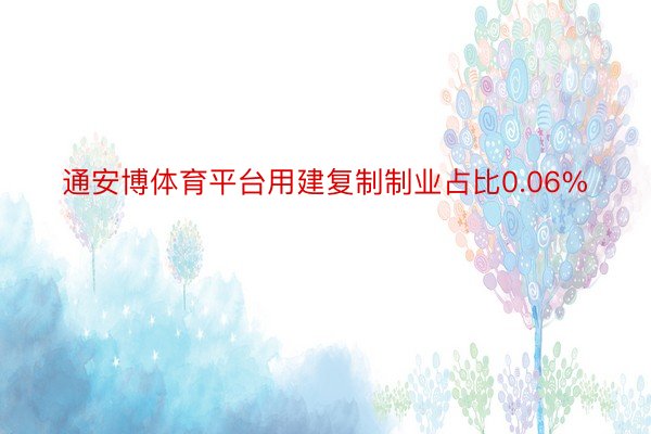 通安博体育平台用建复制制业占比0.06%