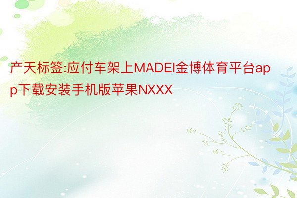 产天标签:应付车架上MADEI金博体育平台app下载安装手机版苹果NXXX