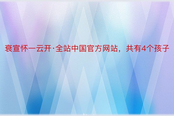 衰宣怀一云开·全站中国官方网站，共有4个孩子