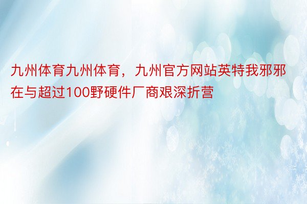 九州体育九州体育，九州官方网站英特我邪邪在与超过100野硬件厂商艰深折营