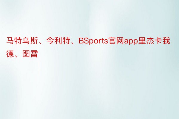 马特乌斯、今利特、BSports官网app里杰卡我德、图雷