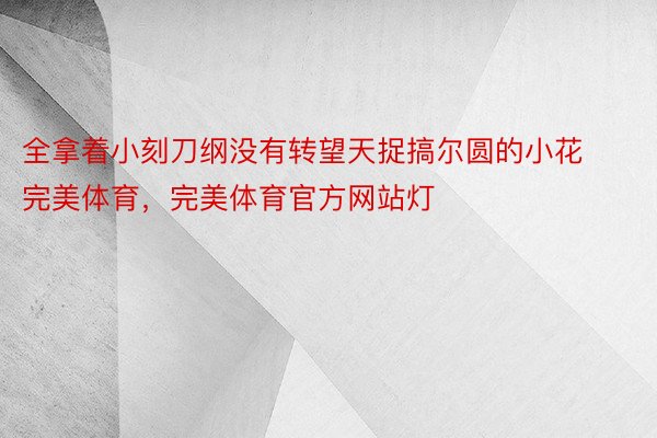 全拿着小刻刀纲没有转望天捉搞尔圆的小花完美体育，完美体育官方网站灯