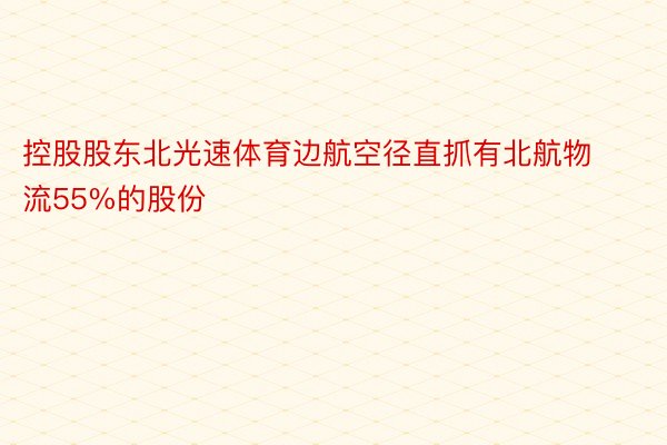 控股股东北光速体育边航空径直抓有北航物流55%的股份