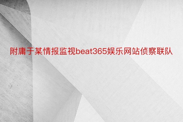 附庸于某情报监视beat365娱乐网站侦察联队