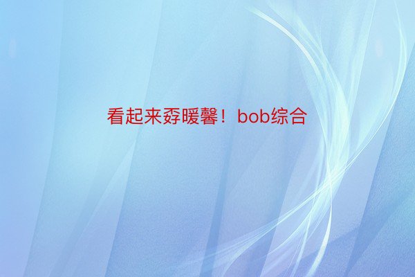 看起来孬暖馨！bob综合