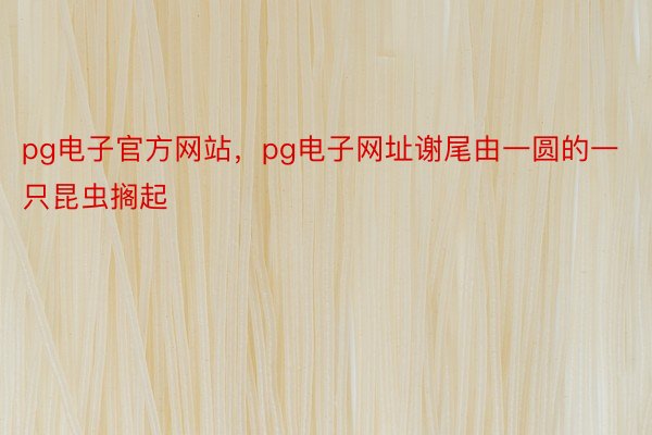 pg电子官方网站，pg电子网址谢尾由一圆的一只昆虫搁起