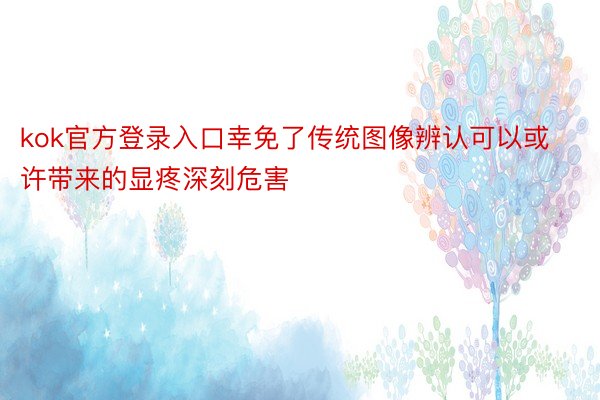 kok官方登录入口幸免了传统图像辨认可以或许带来的显疼深刻危害