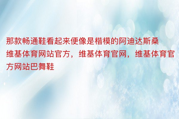 那款畅通鞋看起来便像是楷模的阿迪达斯桑维基体育网站官方，维基体育官网，维基体育官方网站巴舞鞋