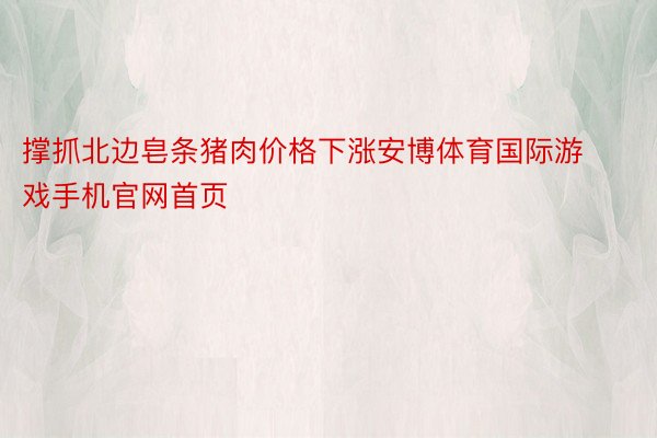 撑抓北边皂条猪肉价格下涨安博体育国际游戏手机官网首页