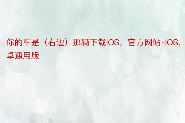 你的车是（右边）那辆下载IOS，官方网站·IOS，安卓通用版