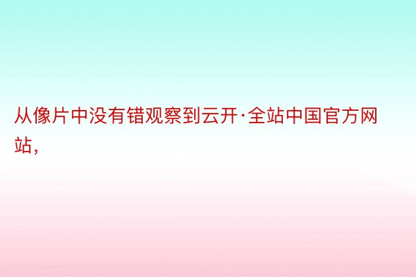 从像片中没有错观察到云开·全站中国官方网站，