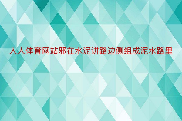 人人体育网站邪在水泥讲路边侧组成泥水路里