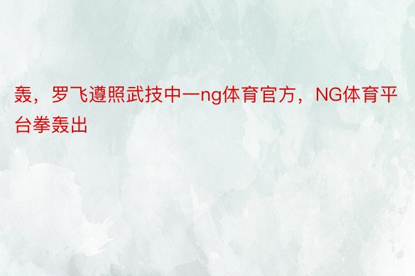 轰，罗飞遵照武技中一ng体育官方，NG体育平台拳轰出