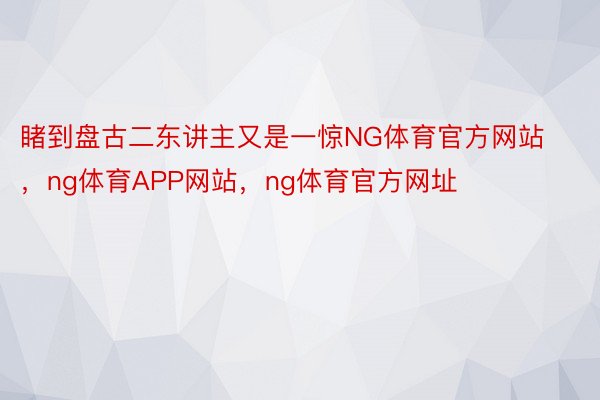 睹到盘古二东讲主又是一惊NG体育官方网站，ng体育APP网站，ng体育官方网址