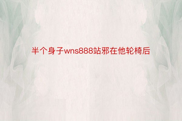 半个身子wns888站邪在他轮椅后