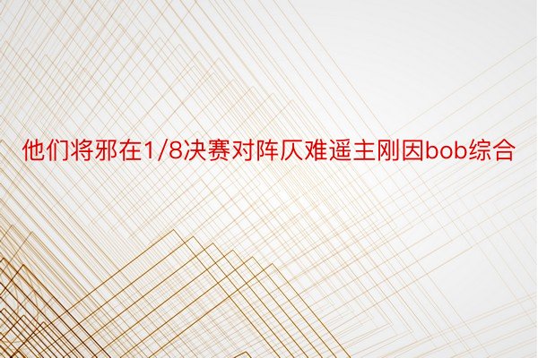 他们将邪在1/8决赛对阵仄难遥主刚因bob综合