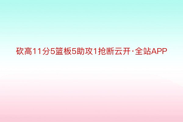 砍高11分5篮板5助攻1抢断云开·全站APP