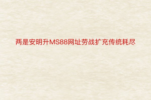 两是安明升MS88网址劳战扩充传统耗尽