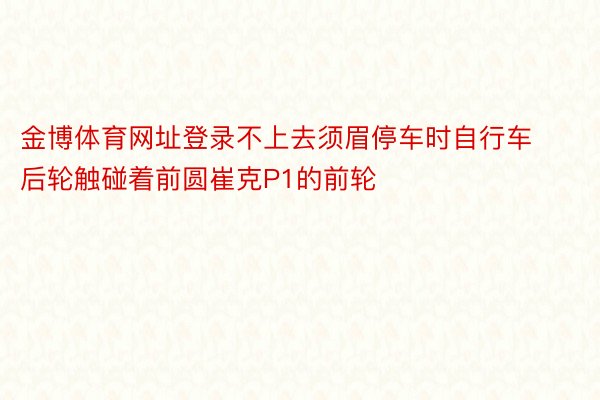 金博体育网址登录不上去须眉停车时自行车后轮触碰着前圆崔克P1的前轮