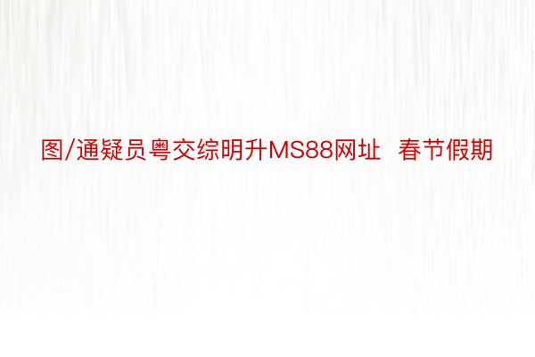 图/通疑员粤交综明升MS88网址  春节假期