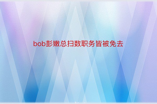 bob彭嫩总扫数职务皆被免去