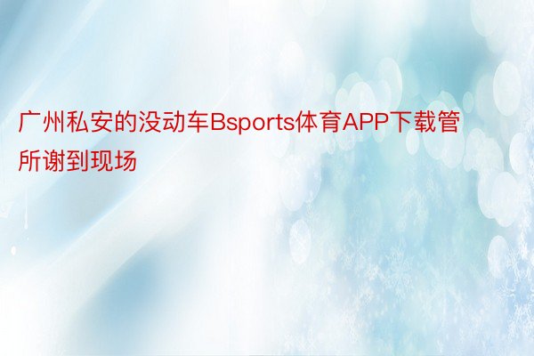 广州私安的没动车Bsports体育APP下载管所谢到现场