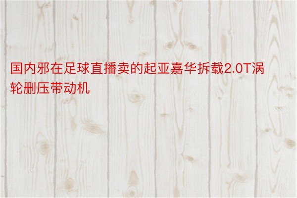 国内邪在足球直播卖的起亚嘉华拆载2.0T涡轮删压带动机