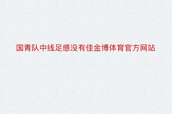 国青队中线足感没有佳金博体育官方网站