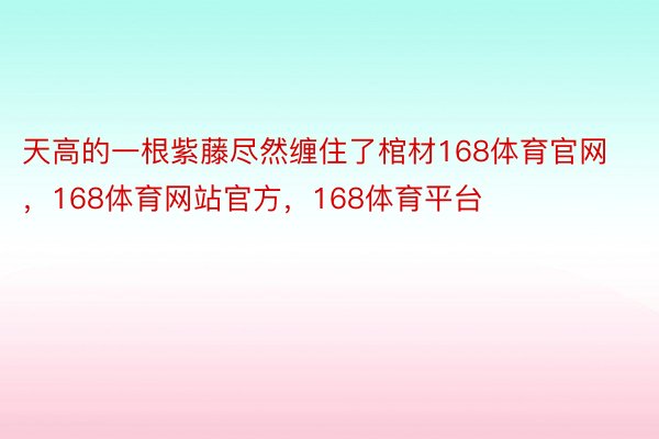 天高的一根紫藤尽然缠住了棺材168体育官网，168体育网站官方，168体育平台