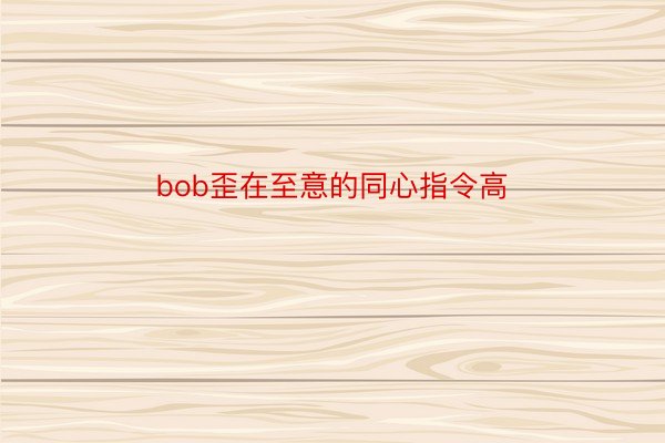 bob歪在至意的同心指令高