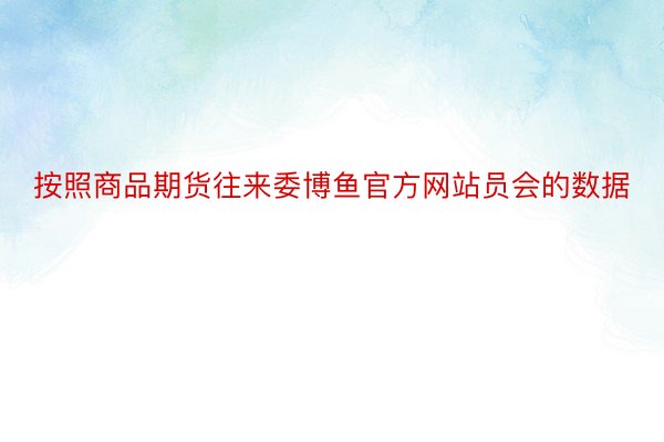 按照商品期货往来委博鱼官方网站员会的数据