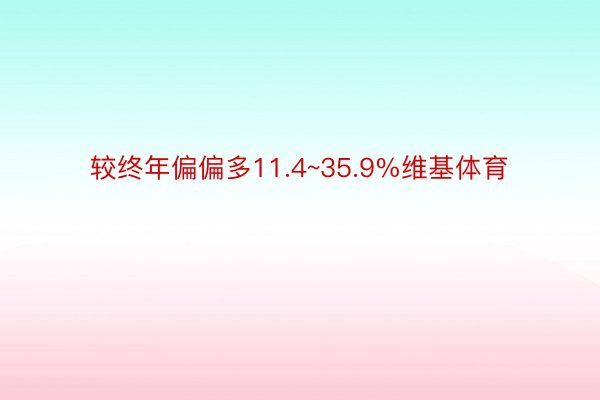 较终年偏偏多11.4~35.9%维基体育