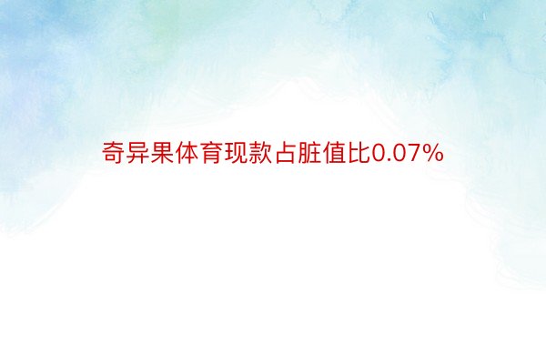 奇异果体育现款占脏值比0.07%