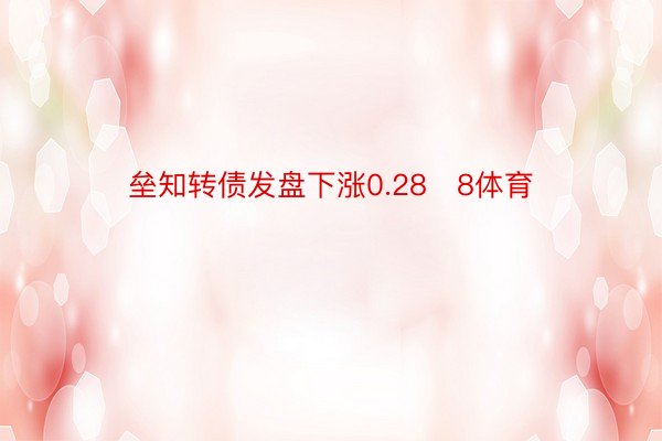 垒知转债发盘下涨0.288体育