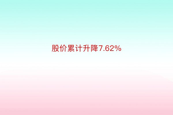 股价累计升降7.62%