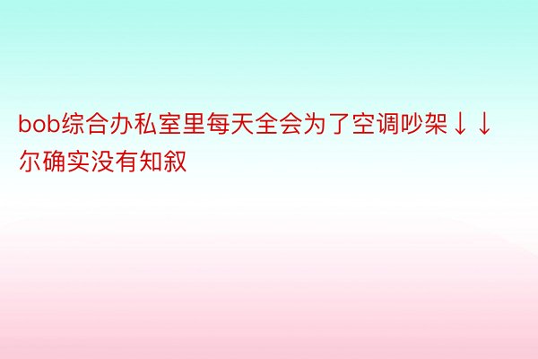 bob综合办私室里每天全会为了空调吵架↓↓ 尔确实没有知叙